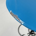 Italian mid-century modern wrought iron coffee table in light blue enamel, 1950s