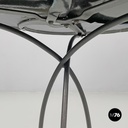 Italian mid-century modern wrought iron coffee table in light blue enamel, 1950s