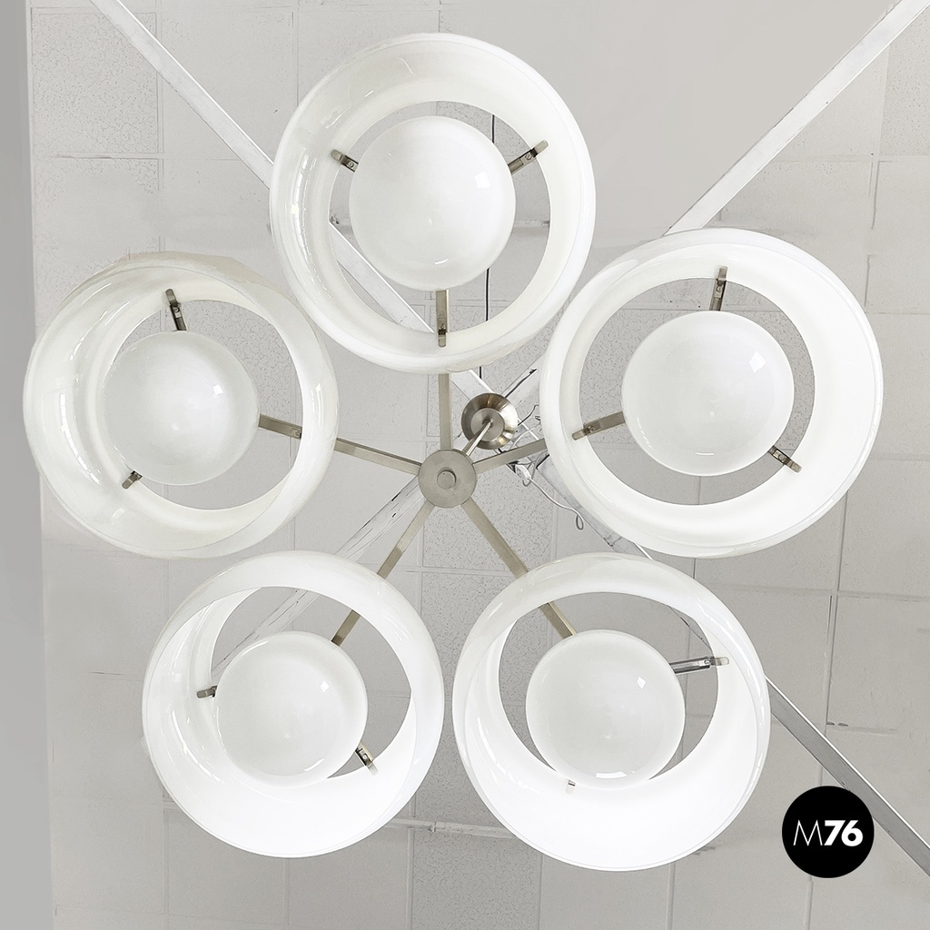 Italian modern Chandelier Pentaclinio by Vico Magistretti for Artemide, 1970s