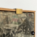 Japanese antique Silk tapestry with 5 foxes in bamboo forest, mid 1700s