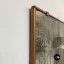 Japanese antique Silk tapestry with 5 foxes in bamboo forest, mid 1700s