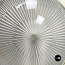 Italian space age Round wall lamps with  molded glass and plastic, 1970s