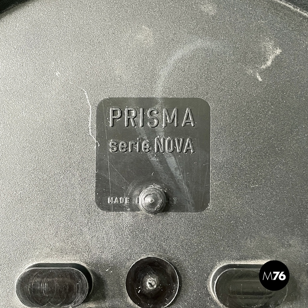 Italian space age Round wall lamps with  molded glass and plastic, 1970s