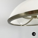 Italian space age Floor lamp in white plastic and metal by Arteluce, 1970s