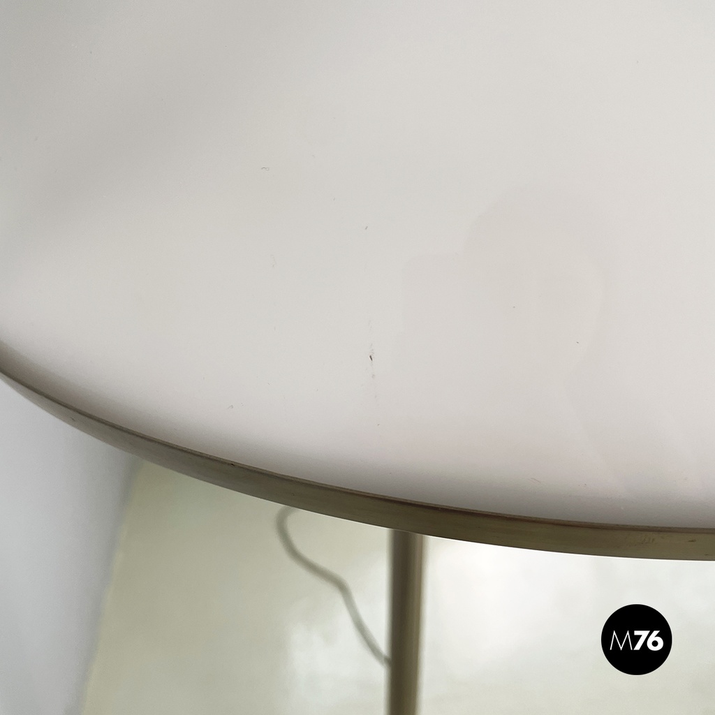 Italian space age Floor lamp in white plastic and metal by Arteluce, 1970s