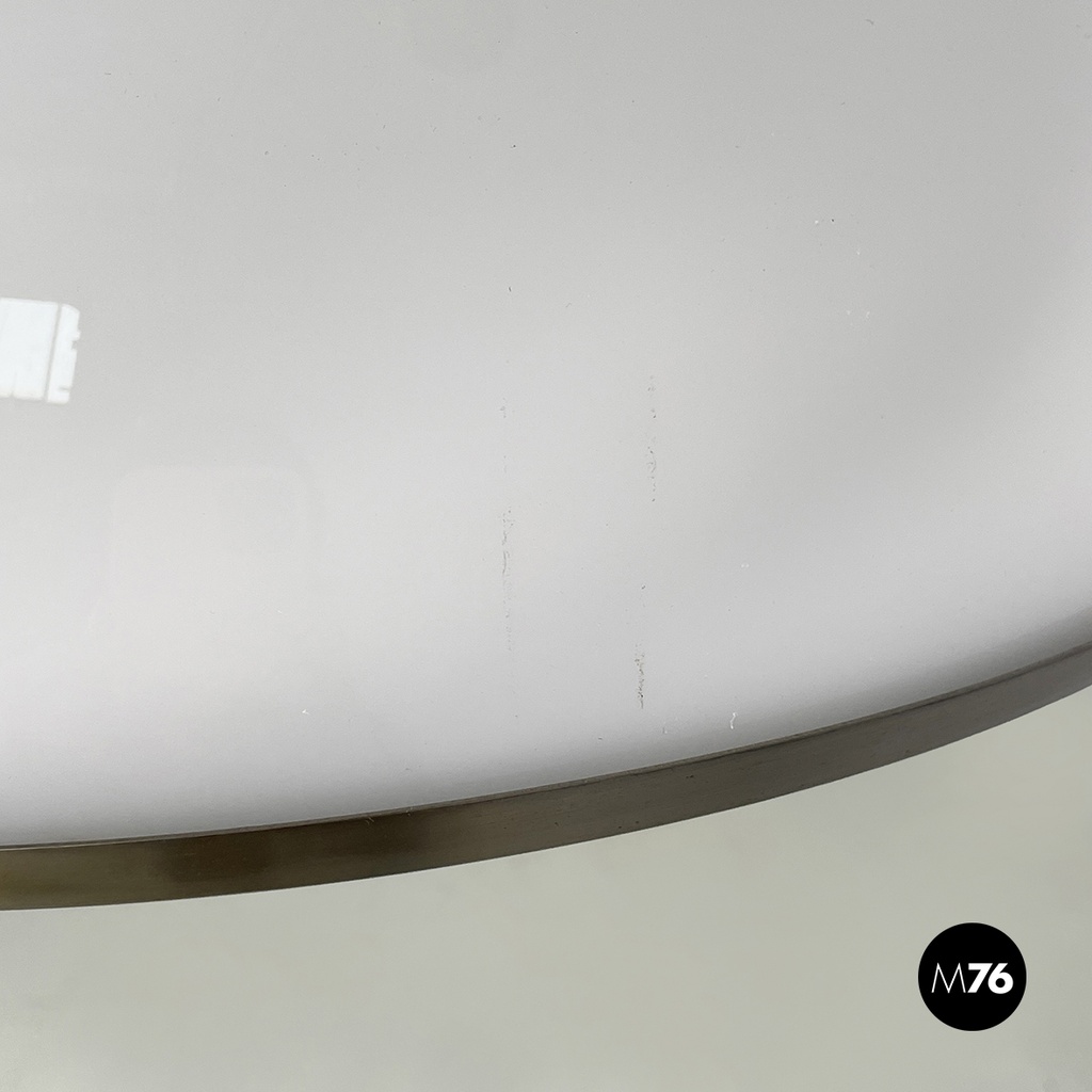 Italian space age Floor lamp in white plastic and metal by Arteluce, 1970s