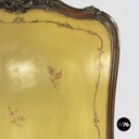 Italian mid-century Fire screen in crafted wood with floral decorations, 1940s
