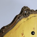 Italian mid-century Fire screen in crafted wood with floral decorations, 1940s