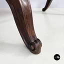 Italian mid-century Fire screen in crafted wood with floral decorations, 1940s