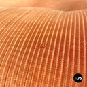 Italian modern bamboo armchairs orange cushions Tito Agnoli for Bonacina, 1970s