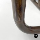 Italian modern bamboo armchairs orange cushions Tito Agnoli for Bonacina, 1970s