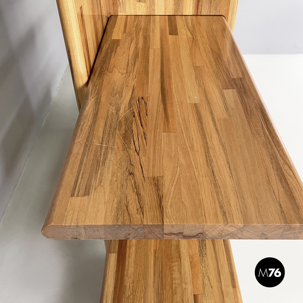 Italian bookcase in wood of different shades by Pools Shop, 1980s