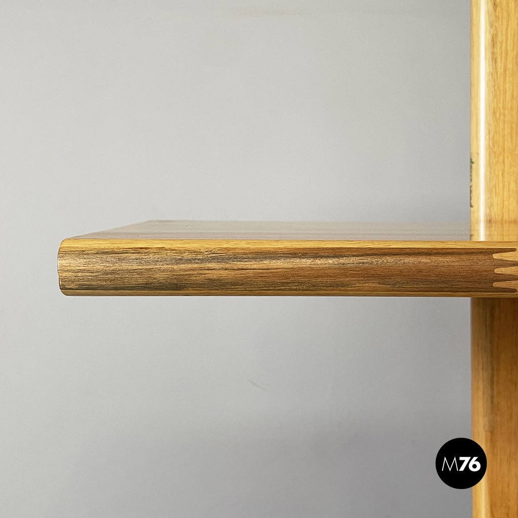 Italian bookcase in wood of different shades by Pools Shop, 1980s