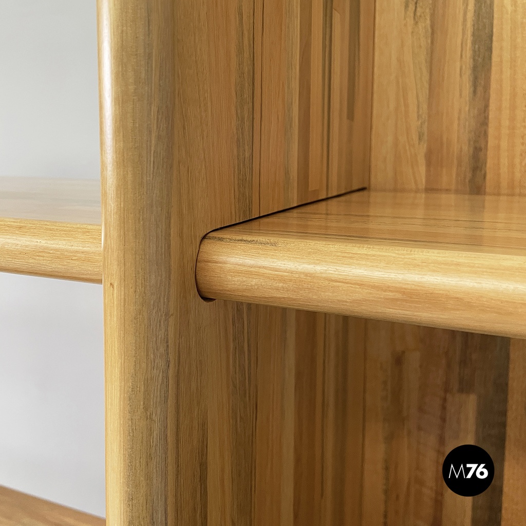 Italian bookcase in wood of different shades by Pools Shop, 1980s