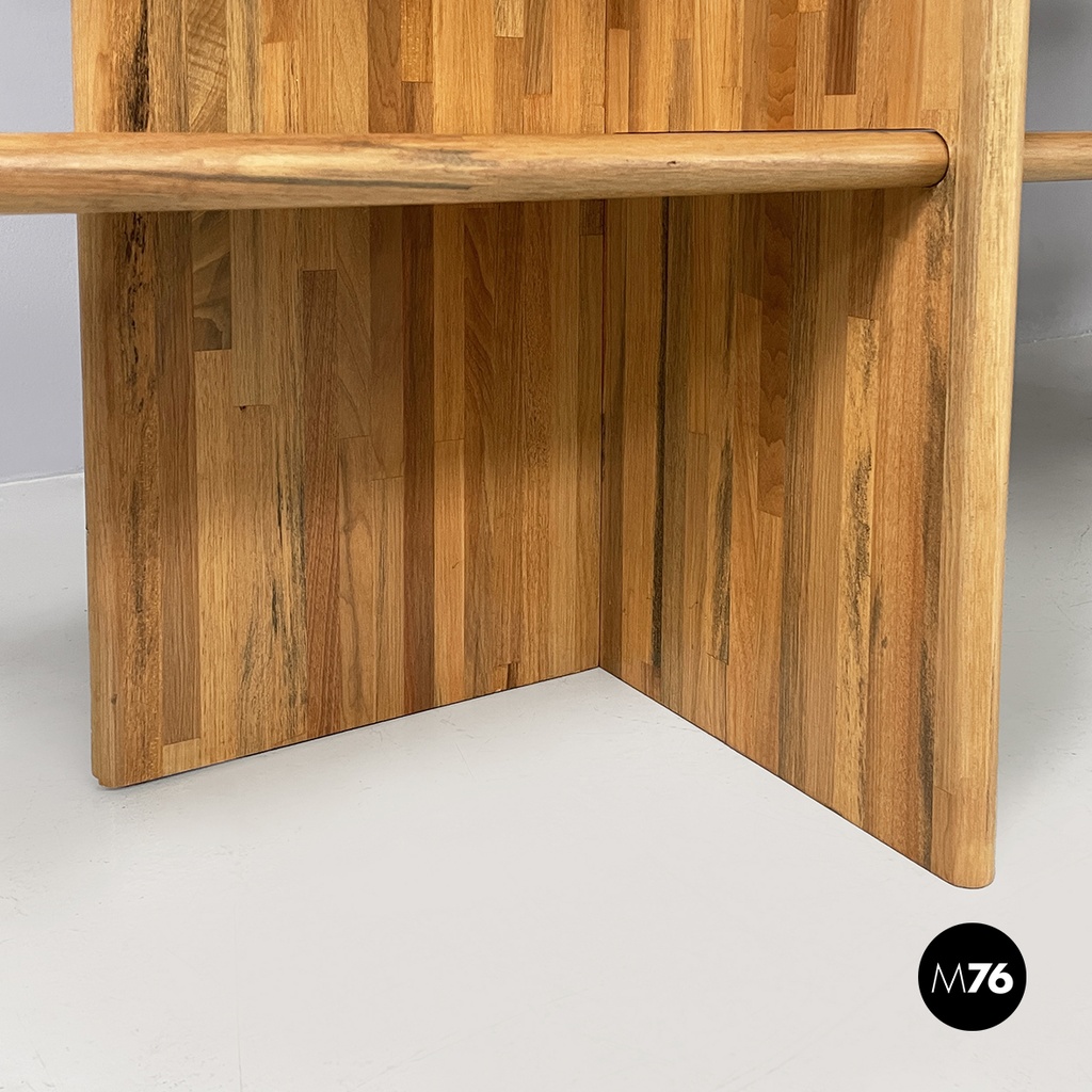 Italian bookcase in wood of different shades by Pools Shop, 1980s