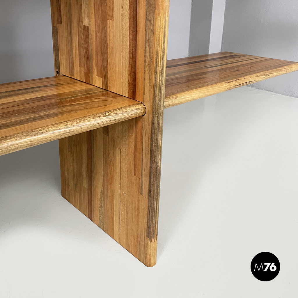 Italian bookcase in wood of different shades by Pools Shop, 1980s