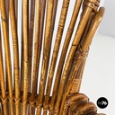 Italian mid-century modern rattan armchair by Antonio Dal Vera, 1960s