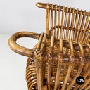 Italian mid-century modern rattan armchair by Antonio Dal Vera, 1960s