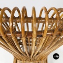 Italian mid-century modern rattan armchair by Antonio Dal Vera, 1960s