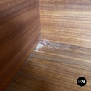 Italian mid-century modern two doors wooden sideboard with brass handles, 1960s