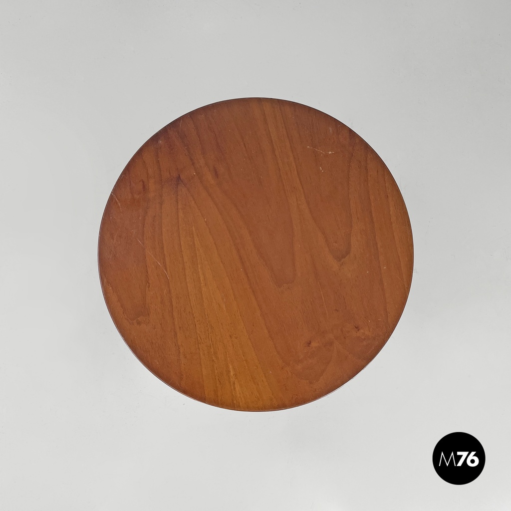 American modern round wood top coffee tables by Warren Platner for Knoll, 1970s