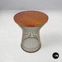 American modern round wood top coffee tables by Warren Platner for Knoll, 1970s