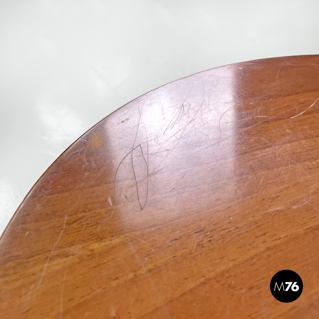 American modern round wood top coffee tables by Warren Platner for Knoll, 1970s