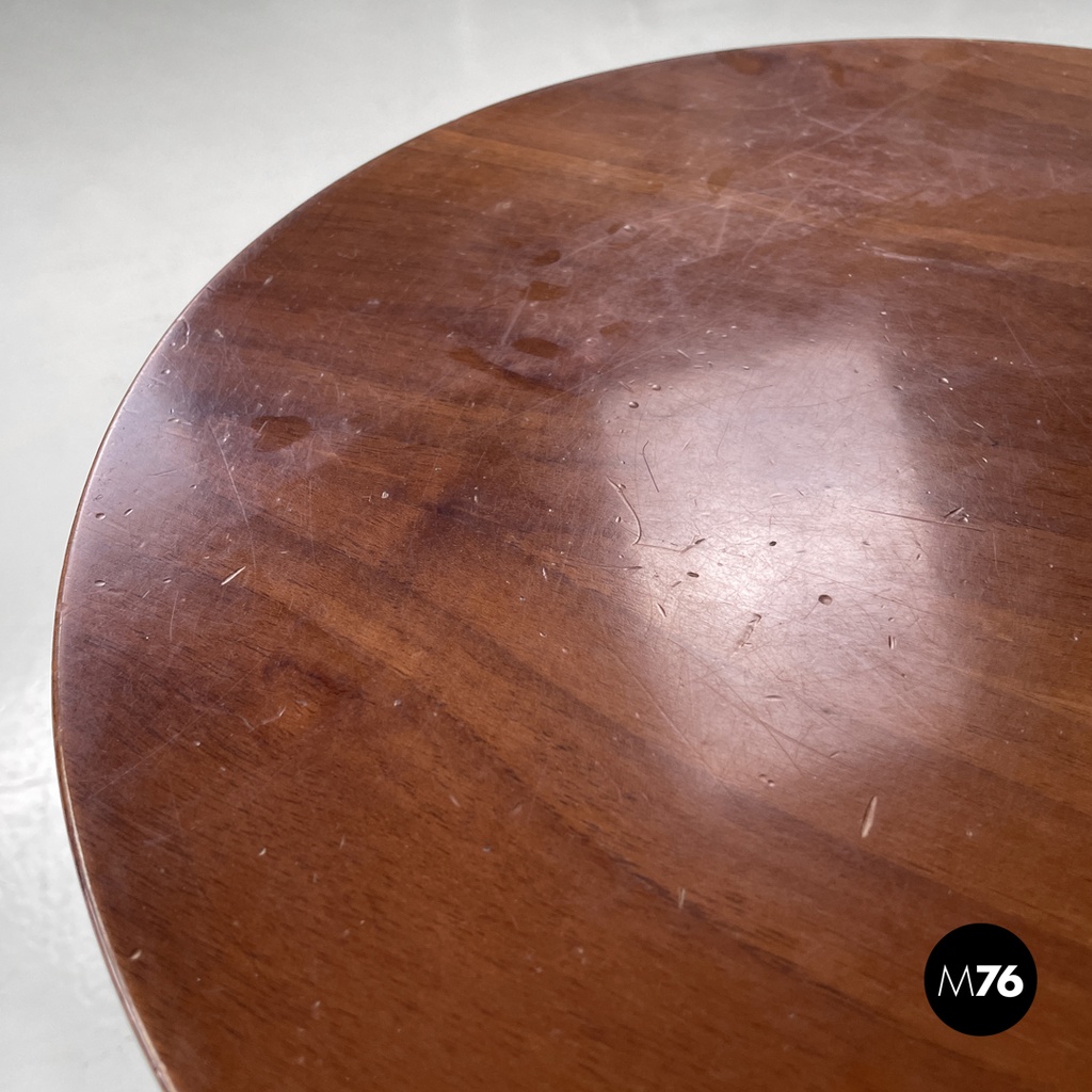 American modern round wood top coffee tables by Warren Platner for Knoll, 1970s