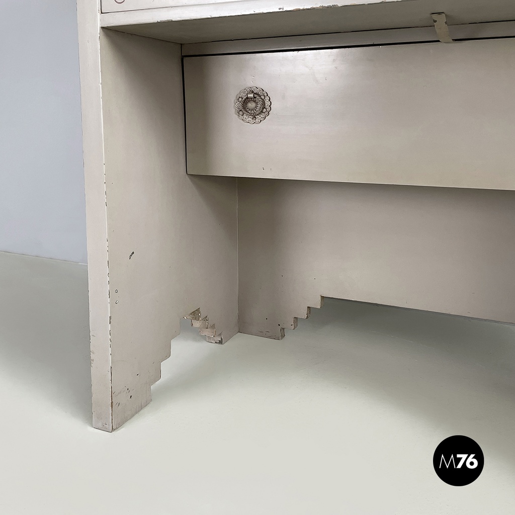 Italian Console with mirror by Gino Maggioni Atelier Borsani Varedo, 1920-1930s