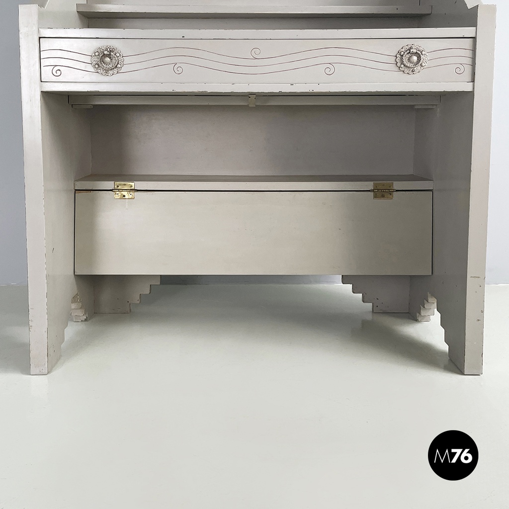 Italian Console with mirror by Gino Maggioni Atelier Borsani Varedo, 1920-1930s