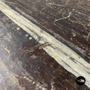 Italian antique white painted wooden dining table with two drawers, late 1800s