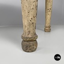 Italian antique white painted wooden dining table with two drawers, late 1800s