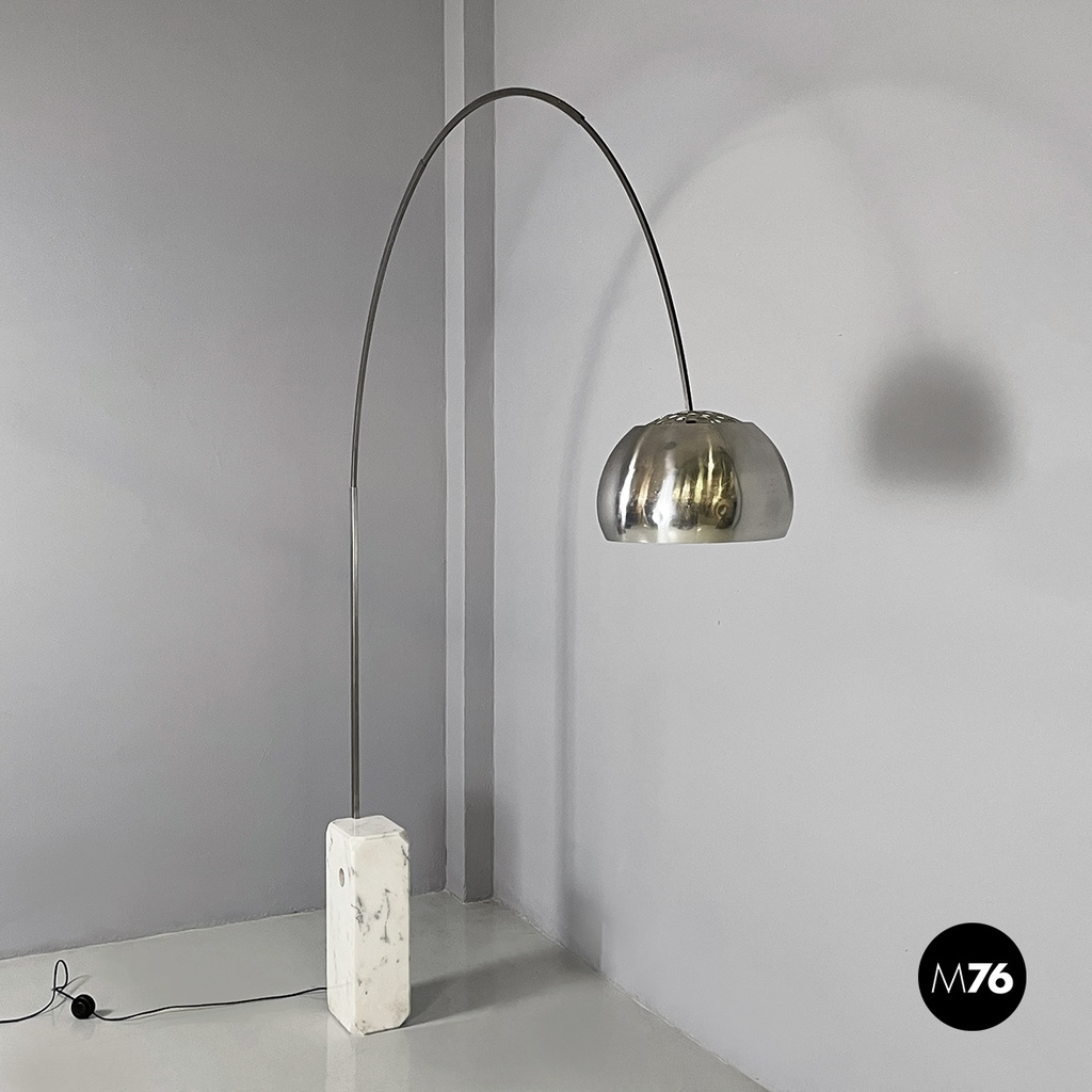 Italian mid-century modern Floor lamp Arco by Castiglioni brothers Flos, 1960s