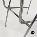 Italian modern steel and black leather chair by Alessandro Mendini, Zabro 1980s