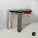 Italian modern Black marble granite console Belvedere by Cibic for Memphis 1980s