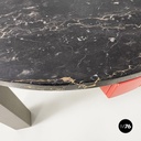 Italian modern Black marble granite console Belvedere by Cibic for Memphis 1980s