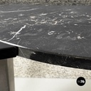 Italian modern Black marble granite console Belvedere by Cibic for Memphis 1980s