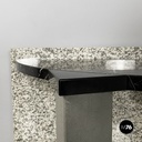 Italian modern Black marble granite console Belvedere by Cibic for Memphis 1980s