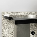 Italian modern Black marble granite console Belvedere by Cibic for Memphis 1980s