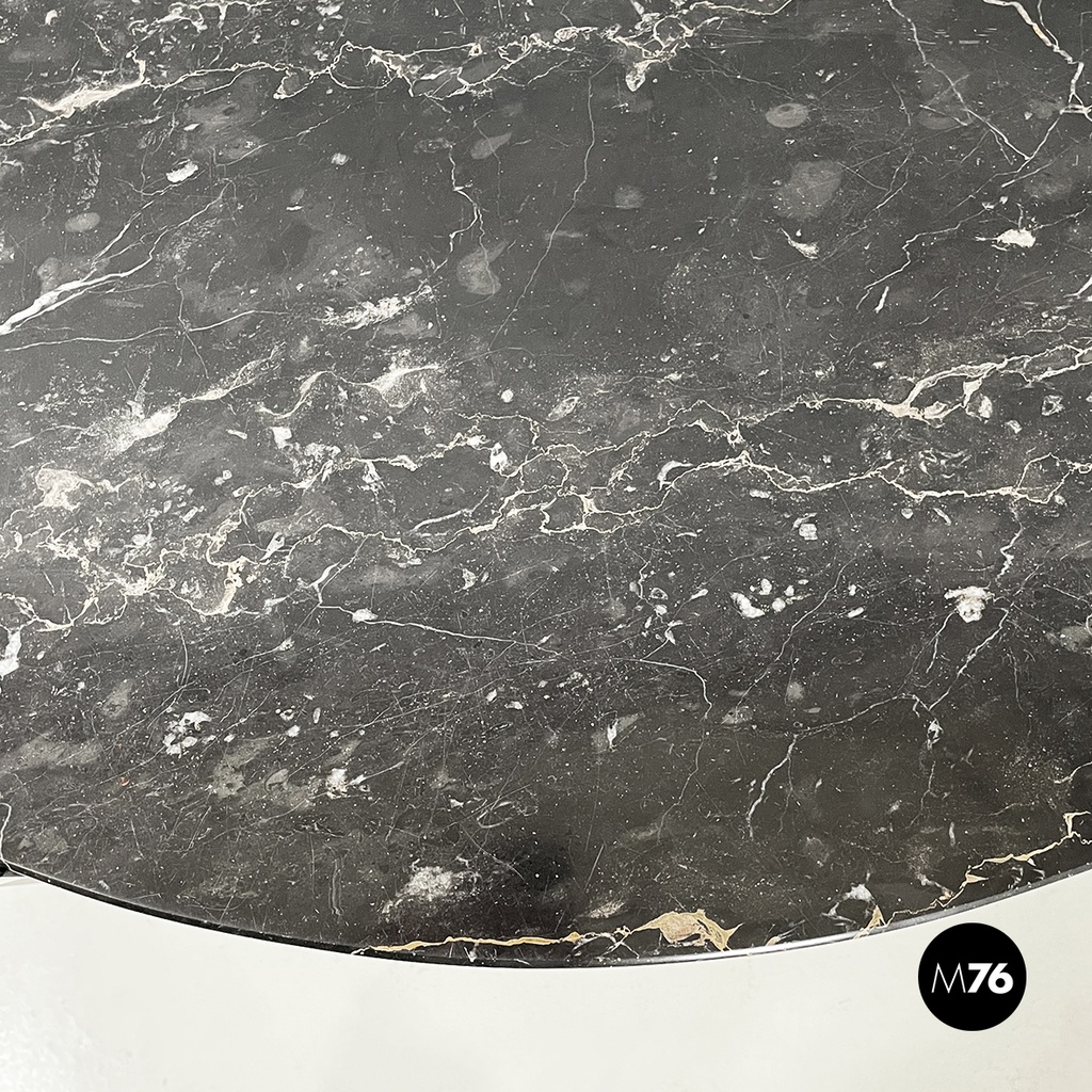 Italian modern Black marble granite console Belvedere by Cibic for Memphis 1980s