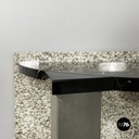 Italian modern Black marble granite console Belvedere by Cibic for Memphis 1980s