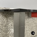 Italian modern Black marble granite console Belvedere by Cibic for Memphis 1980s