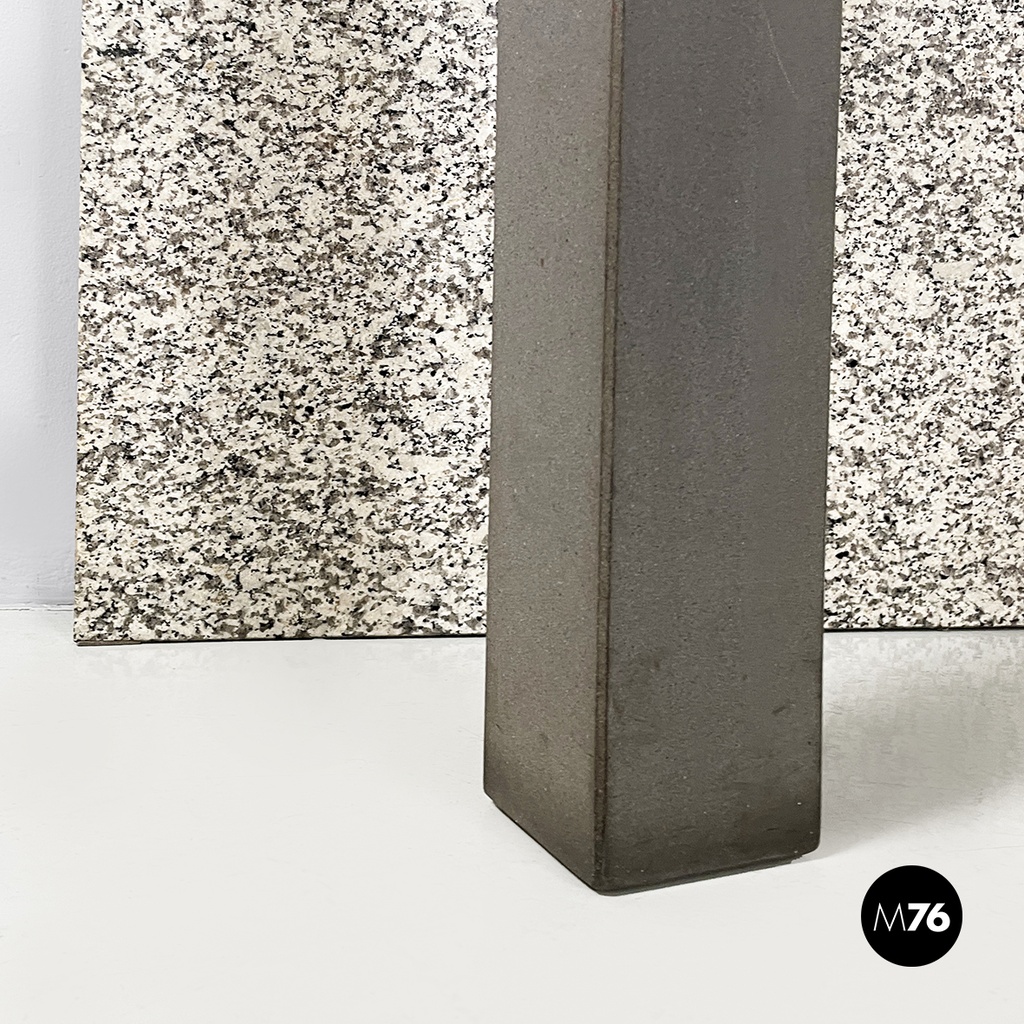 Italian modern Black marble granite console Belvedere by Cibic for Memphis 1980s