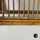 Italin mid-century modern garden bench in rattan, 1960s