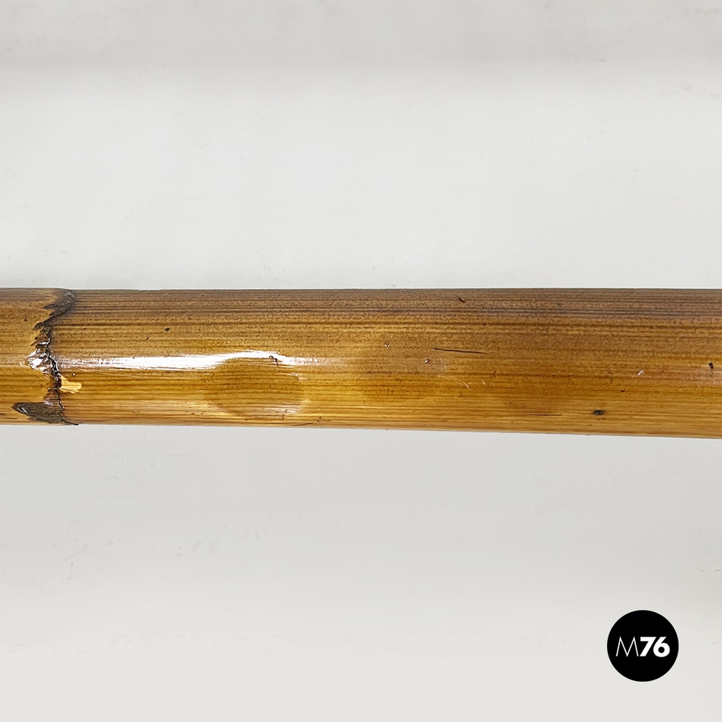 Italin mid-century modern garden bench in rattan, 1960s