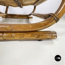 Italin mid-century modern garden bench in rattan, 1960s