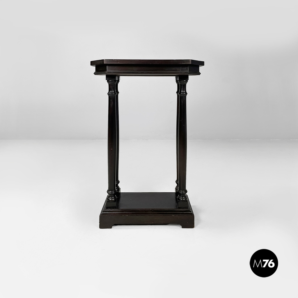 Italian antique turned wood consolle or coffee table, end of 1800s