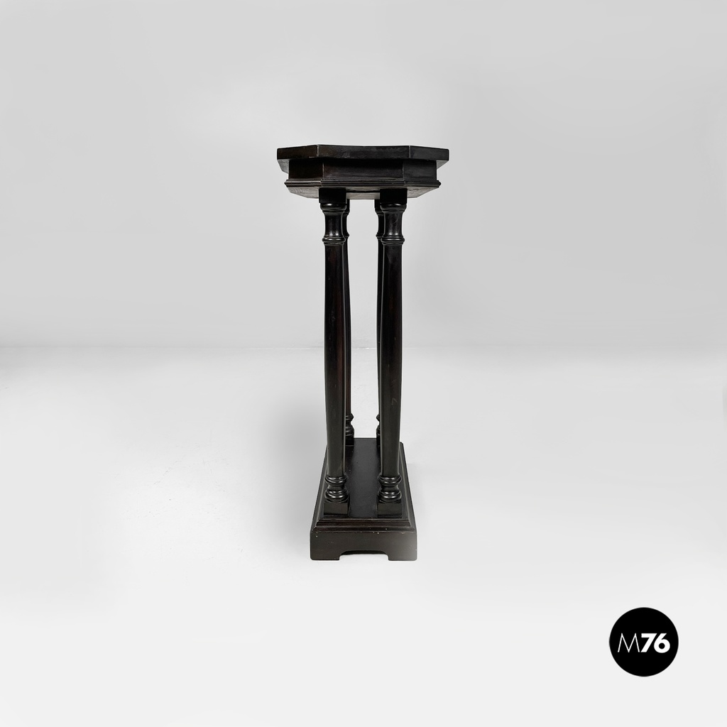 Italian antique turned wood consolle or coffee table, end of 1800s