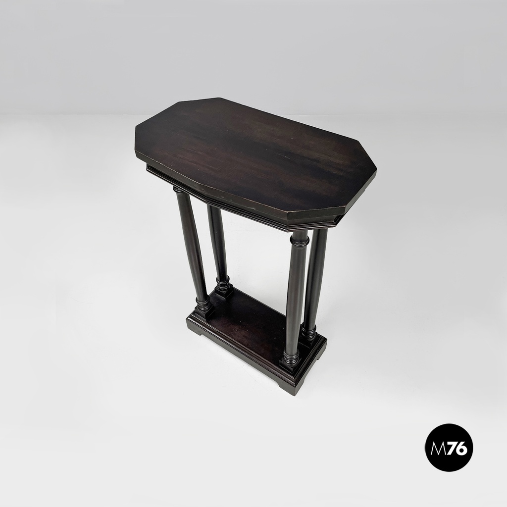 Italian antique turned wood consolle or coffee table, end of 1800s