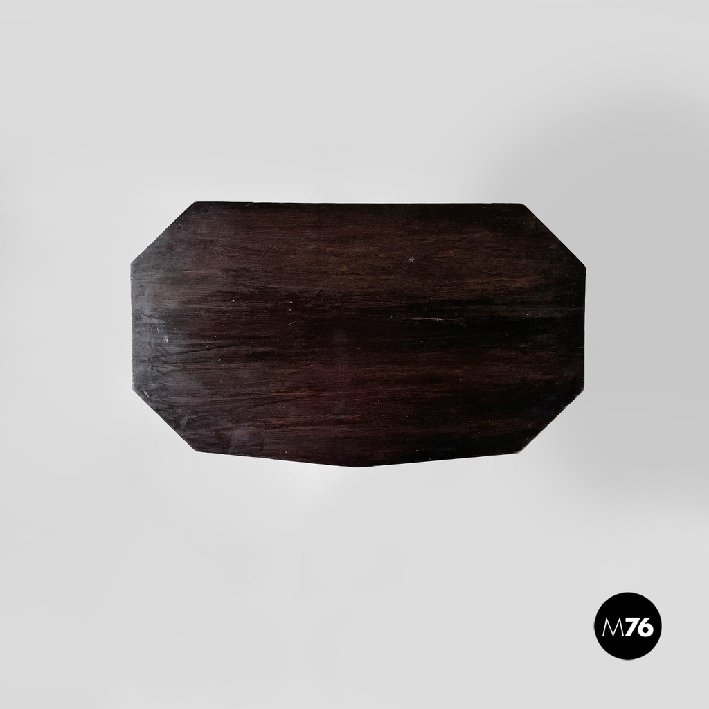 Italian antique turned wood consolle or coffee table, end of 1800s